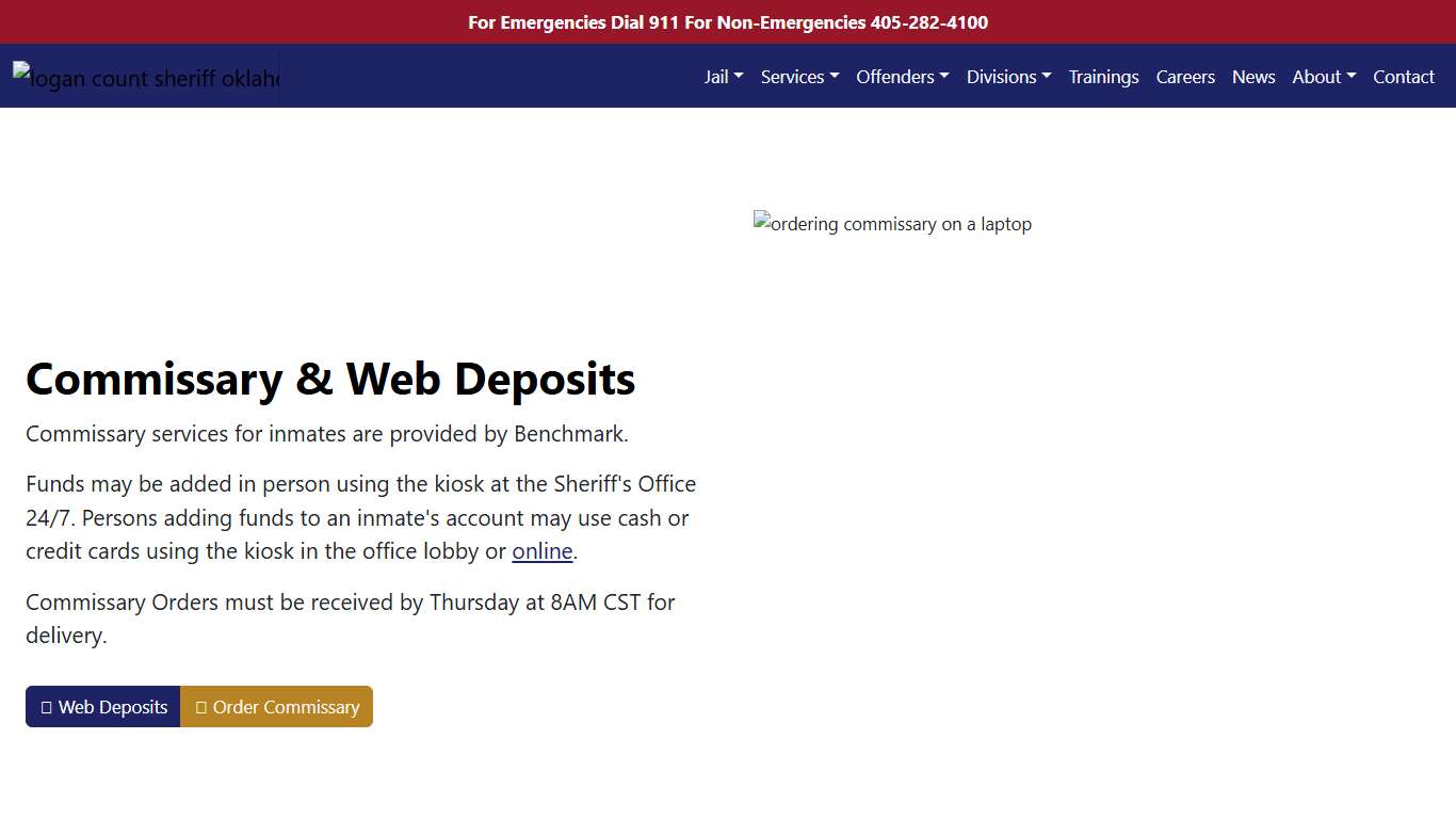 Commissary | Logan County Sheriff's Office