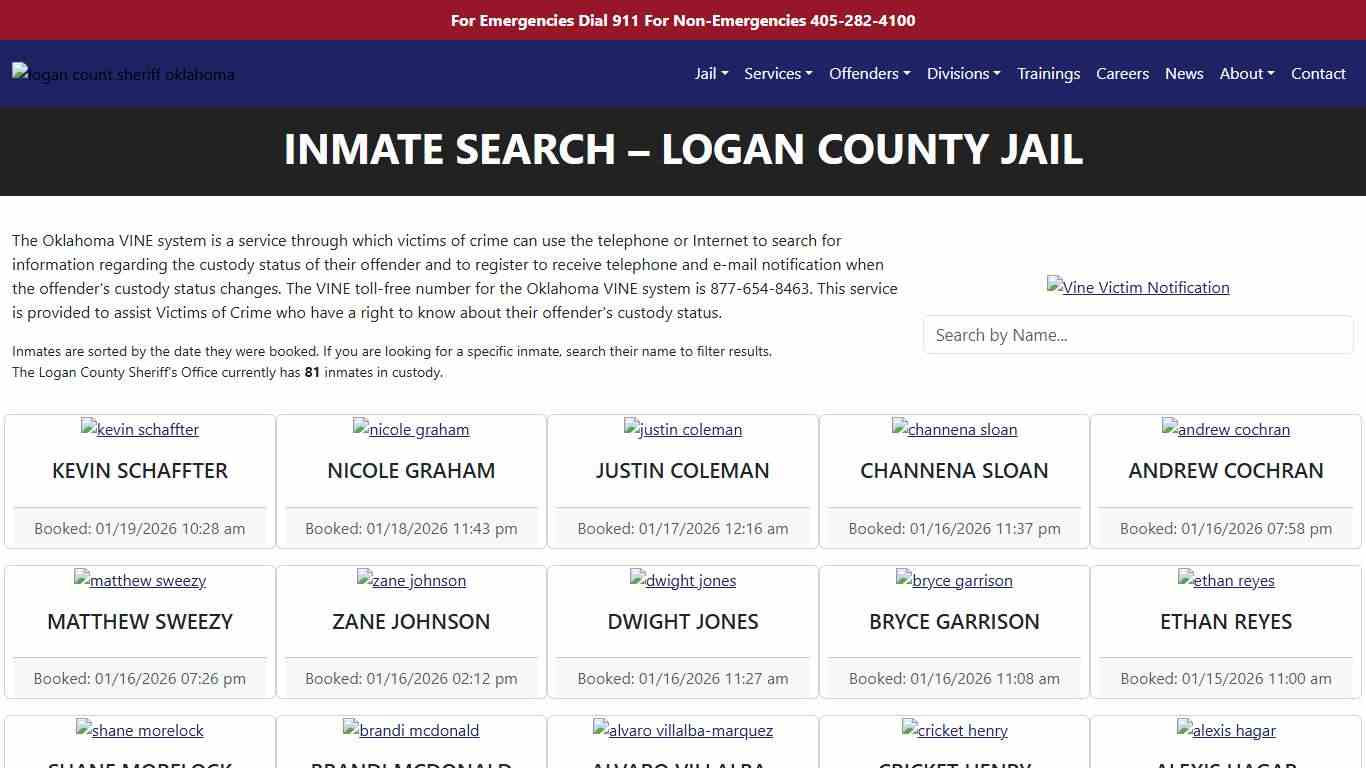 Inmate Search | Logan County Sheriff's Office